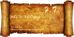 Hőh Tímea névjegykártya